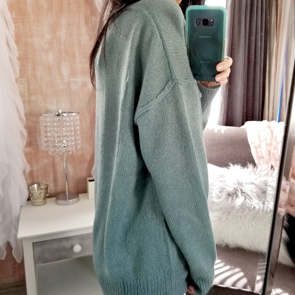 Fall Knit Sweater Top Slouchy Oversized Sweater - Picture 7 of 8